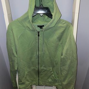 Champion Zip-Up Hoodie in Green Size M